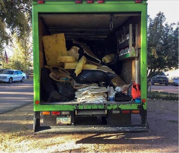 SERVPRO box truck filled with items